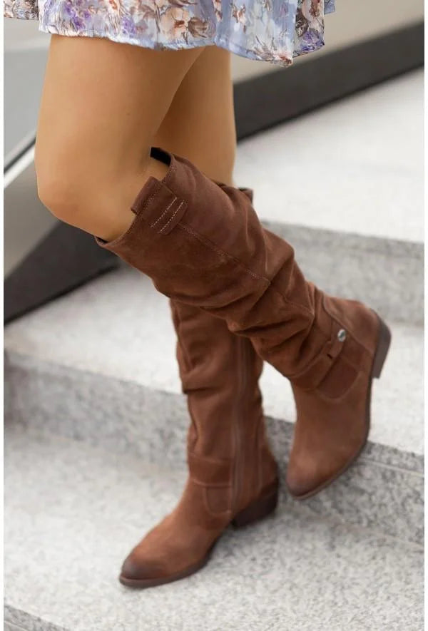 Bottes Femme Hauteur Genou – Couleur Unie et Élégante