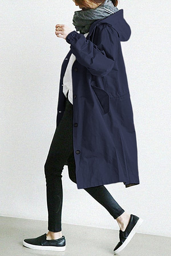 Veste Coupe-Vent à Capuche pour Femme, Style Oversize et Résistante à l'Eau