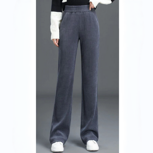 Pantalon Femme Ample à Taille Élastique et Coupe Larg