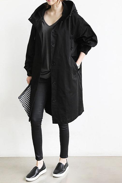 Veste Coupe-Vent à Capuche pour Femme, Style Oversize et Résistante à l'Eau