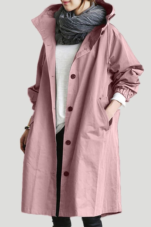 Veste Coupe-Vent à Capuche pour Femme, Style Oversize et Résistante à l'Eau