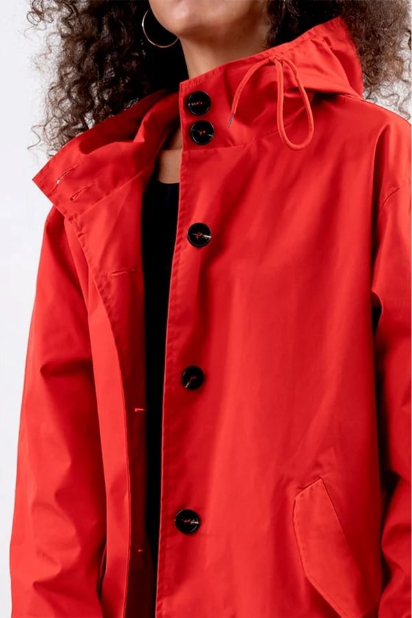 Veste Coupe-Vent à Capuche pour Femme, Style Oversize et Résistante à l'Eau