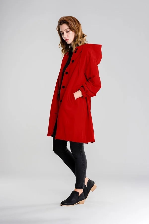 Veste Coupe-Vent à Capuche pour Femme, Style Oversize et Résistante à l'Eau