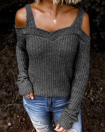 Pull à Épaules Dénudées pour un Look Tendance et Confortable