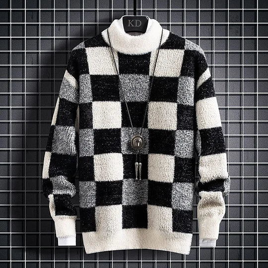Pull Homme Col Rond au Design Moderne et Épuré