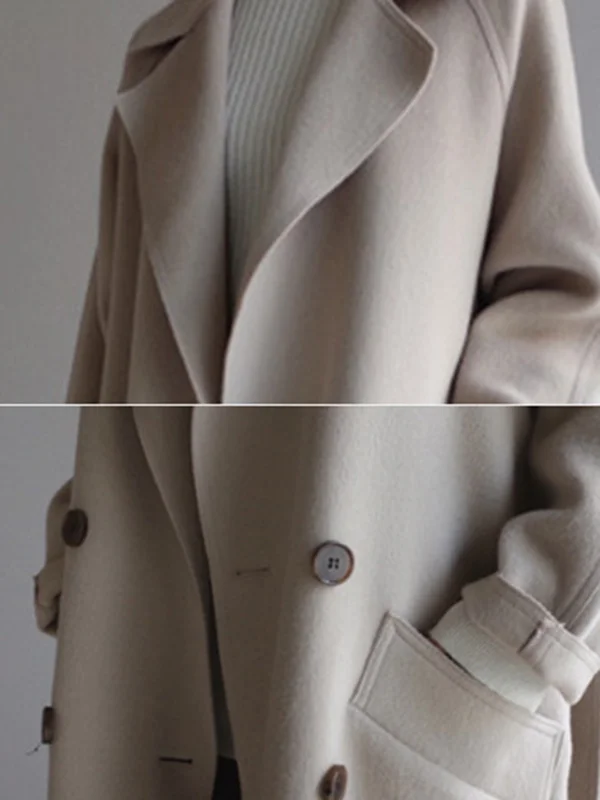 Manteau Urbain Long à Ceinture – Coupe Ample et Élégante pour Toutes Occasions