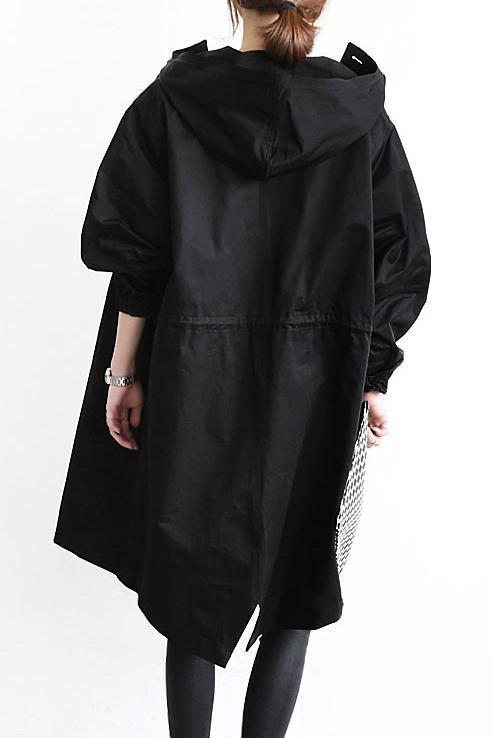 Veste Coupe-Vent à Capuche pour Femme, Style Oversize et Résistante à l'Eau