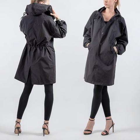 Veste Coupe-Vent à Capuche pour Femme, Style Oversize et Résistante à l'Eau
