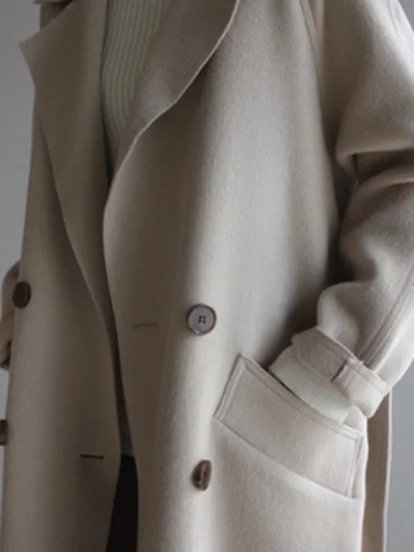 Manteau Urbain Long à Ceinture – Coupe Ample et Élégante pour Toutes Occasions