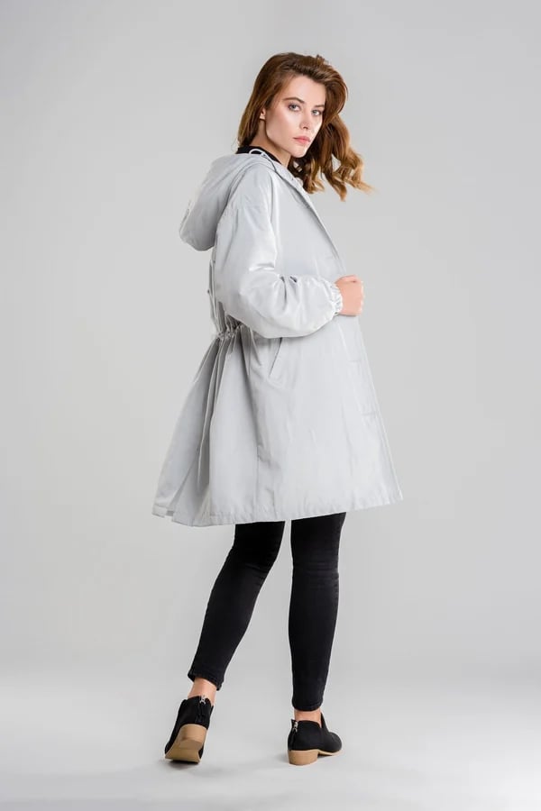 Veste Coupe-Vent à Capuche pour Femme, Style Oversize et Résistante à l'Eau