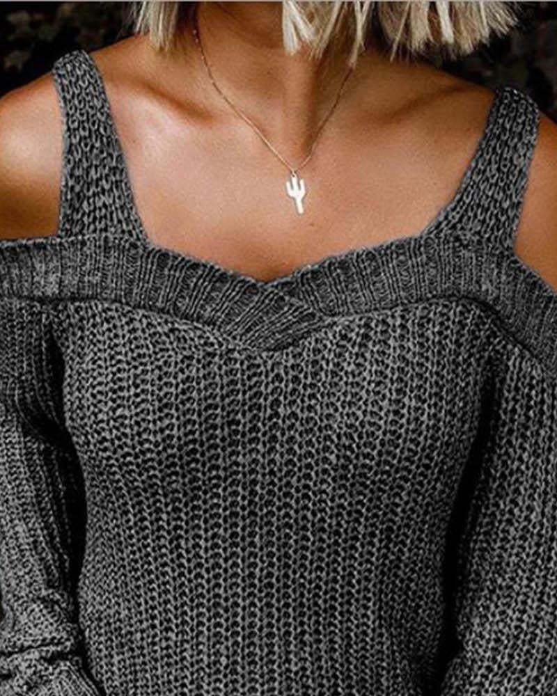 Pull à Épaules Dénudées pour un Look Tendance et Confortable