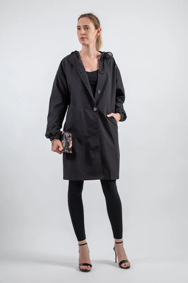 Veste Coupe-Vent à Capuche pour Femme, Style Oversize et Résistante à l'Eau