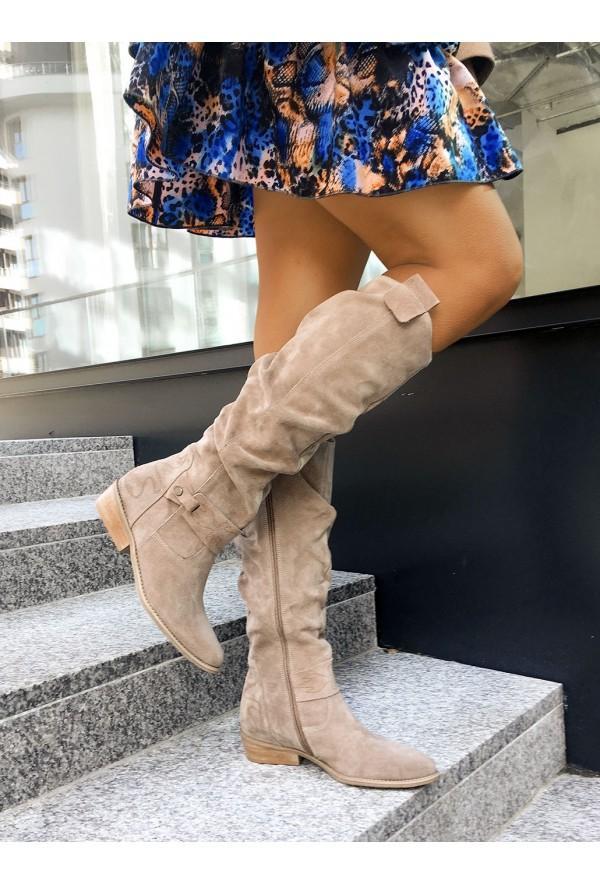 Bottes Femme Hauteur Genou – Couleur Unie et Élégante