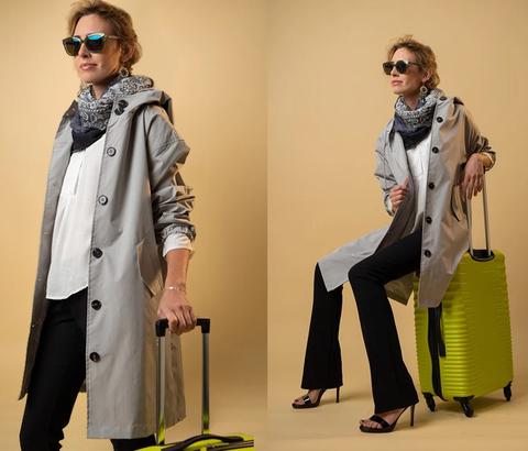 Veste Coupe-Vent à Capuche pour Femme, Style Oversize et Résistante à l'Eau