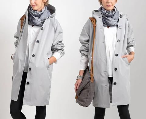 Veste Coupe-Vent à Capuche pour Femme, Style Oversize et Résistante à l'Eau
