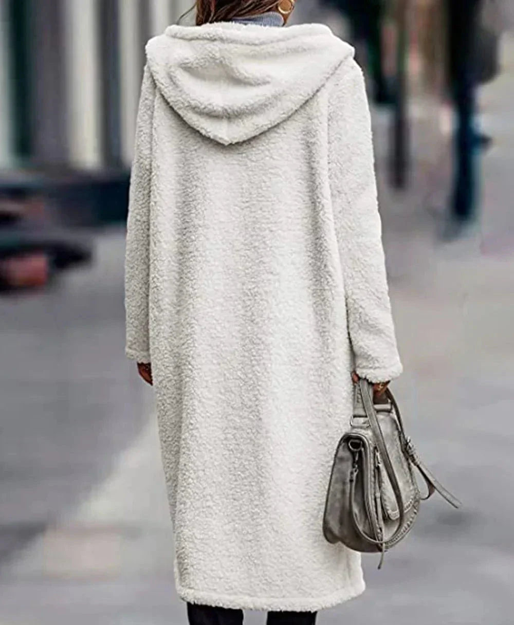 Manteau Décontracté avec Capuche – Simple et Élégant pour Femmes