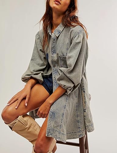 Robe Longue Femme à Manches Bouffantes, Look Élégant