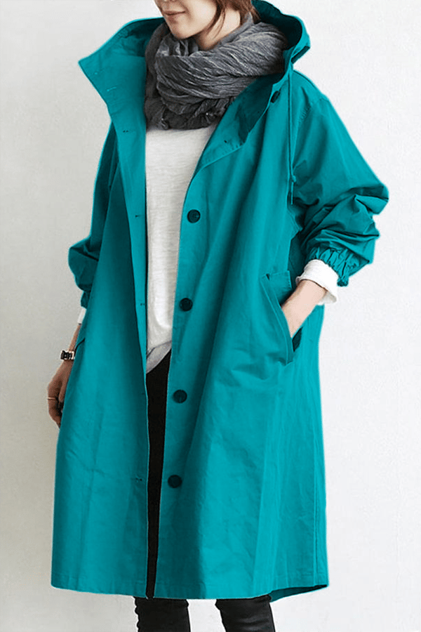 Veste Coupe-Vent à Capuche pour Femme, Style Oversize et Résistante à l'Eau