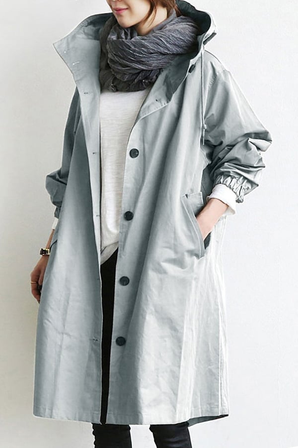 Veste Coupe-Vent à Capuche pour Femme, Style Oversize et Résistante à l'Eau