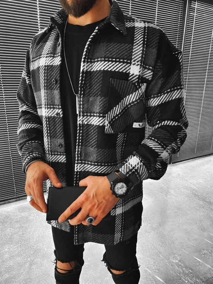 Veste Décontractée à Carreaux pour un Look Urbain
