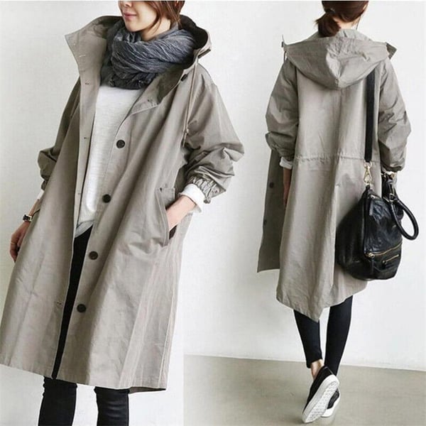 Veste Coupe-Vent à Capuche pour Femme, Style Oversize et Résistante à l'Eau