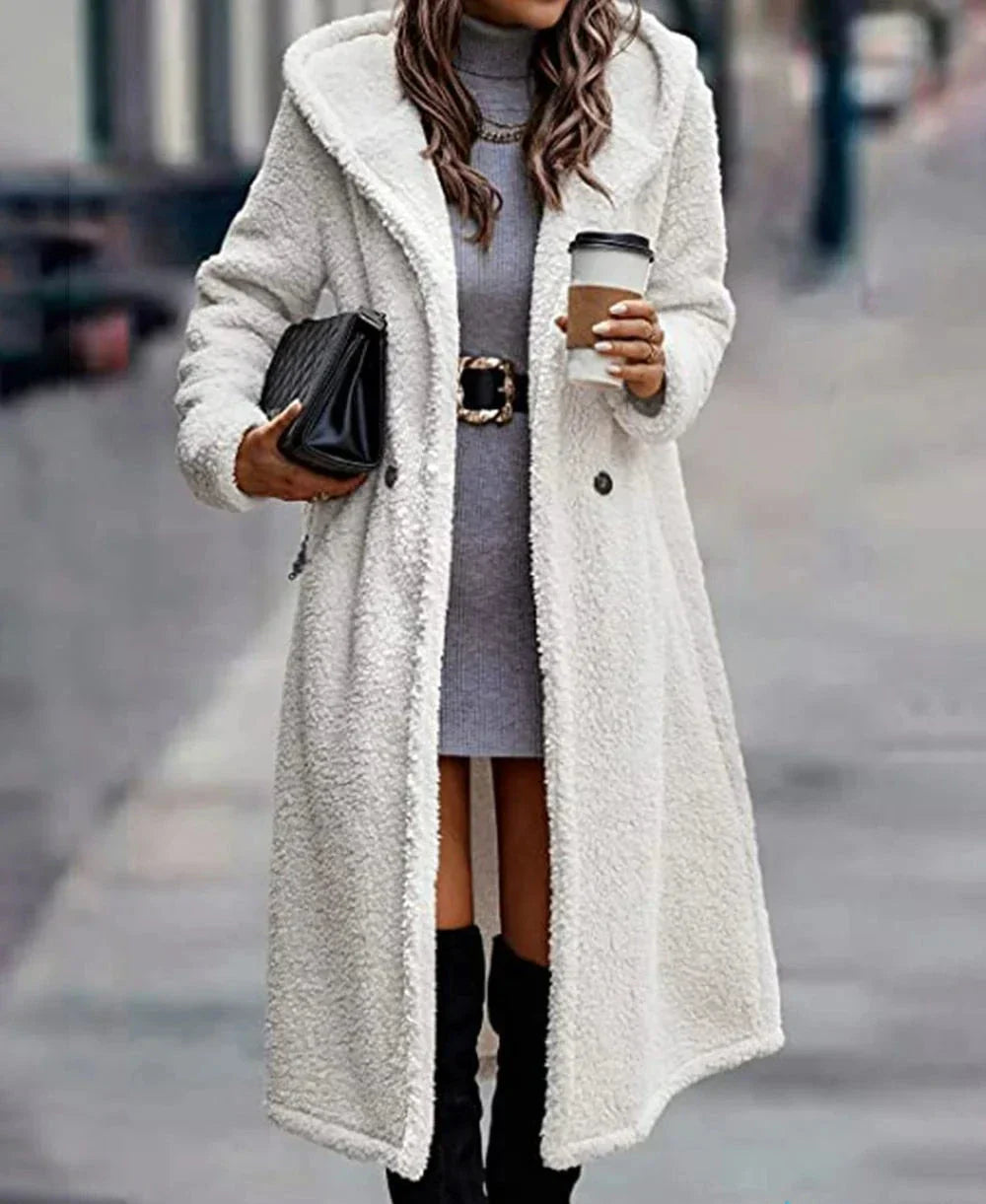 Manteau Décontracté avec Capuche – Simple et Élégant pour Femmes