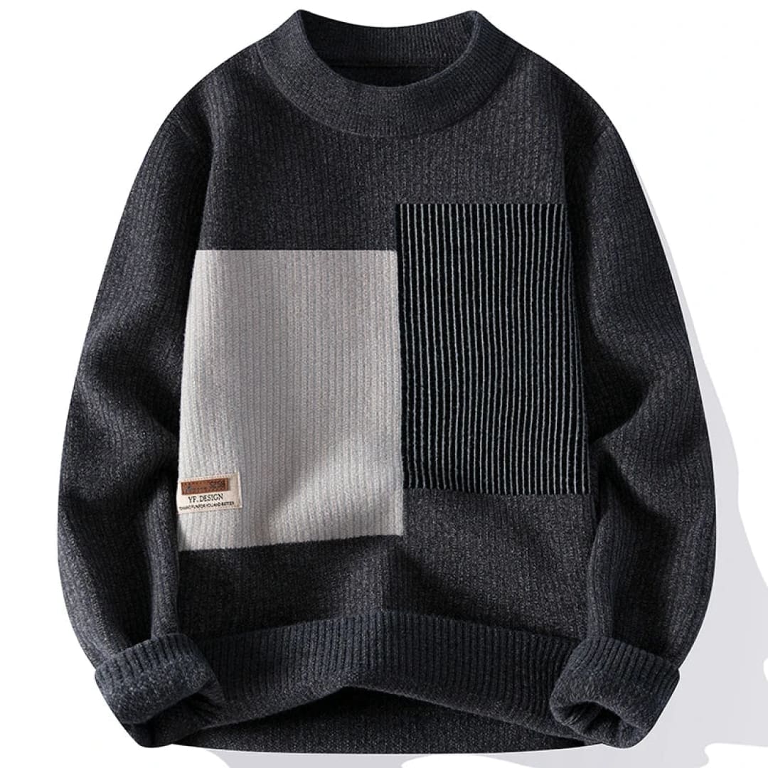 Pull Contemporain à Motif Géométrique pour Homme