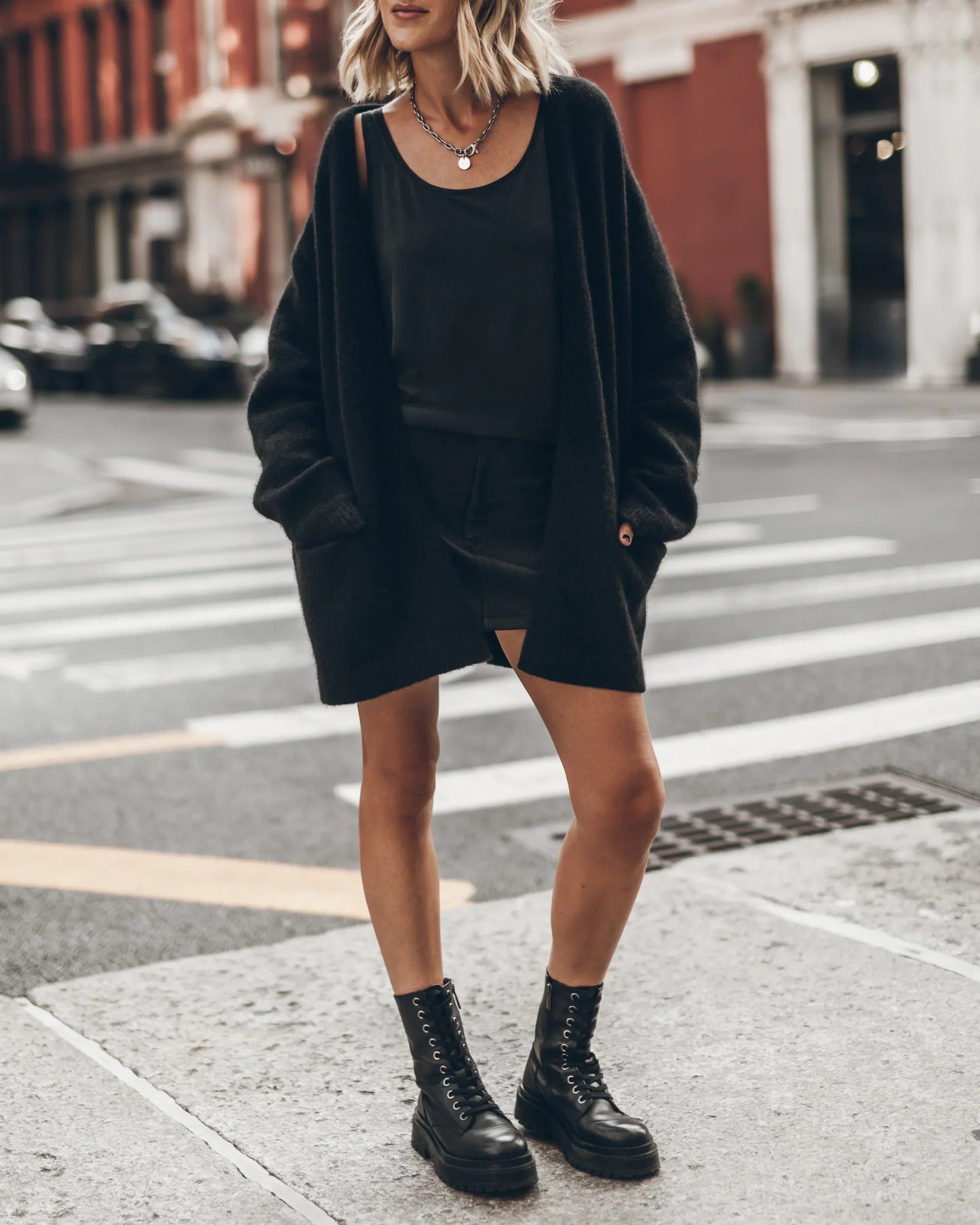 Cardigan Oversize Noir – Look Moderne et Confortable