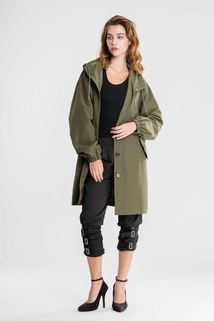 Veste Coupe-Vent à Capuche pour Femme, Style Oversize et Résistante à l'Eau