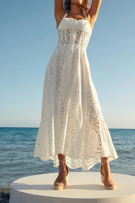 Colette - Élégante robe en patchwork moulante avec encolure carrée à bretelles