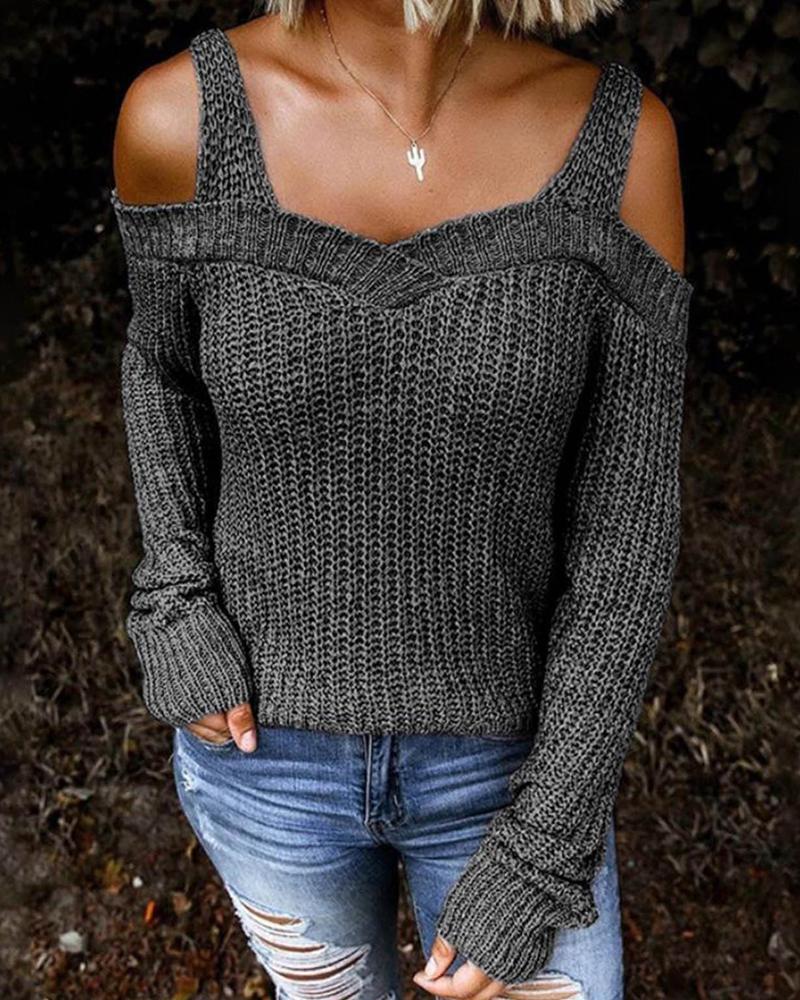 Pull à Épaules Dénudées pour un Look Tendance et Confortable