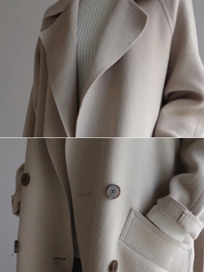 Manteau Urbain Long à Ceinture – Coupe Ample et Élégante pour Toutes Occasions