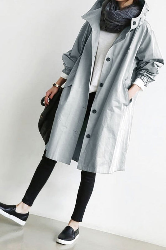 Veste Coupe-Vent à Capuche pour Femme, Style Oversize et Résistante à l'Eau