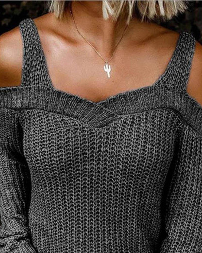Pull à Épaules Dénudées pour un Look Tendance et Confortable