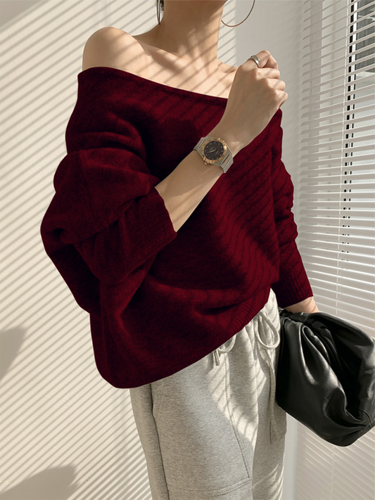 Pull Asymétrique à Une Épaule pour un Look Élégant