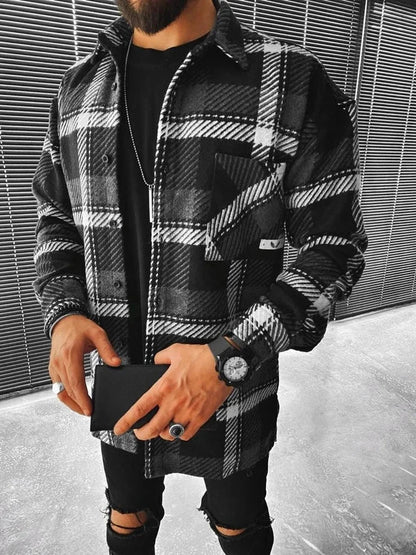 Veste Décontractée à Carreaux pour un Look Urbain