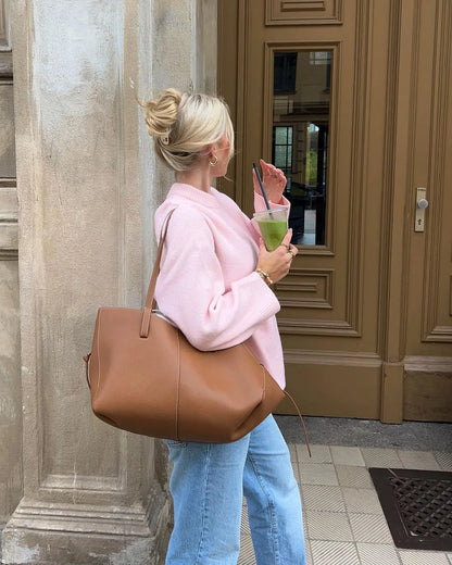 Pull Décontracté à Col Rond – Élégant et Coupe Ample