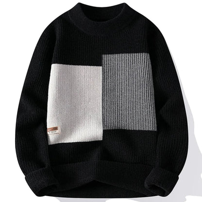 Pull Contemporain à Motif Géométrique pour Homme
