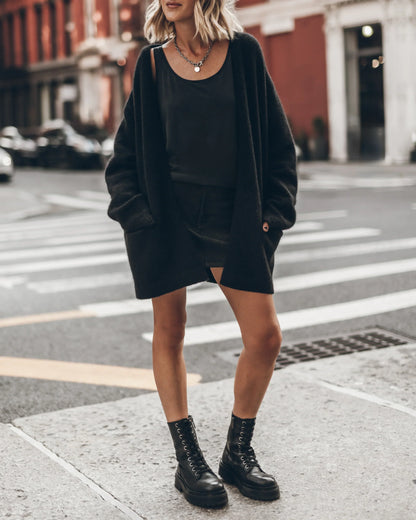 Cardigan Oversize Noir – Look Moderne et Confortable