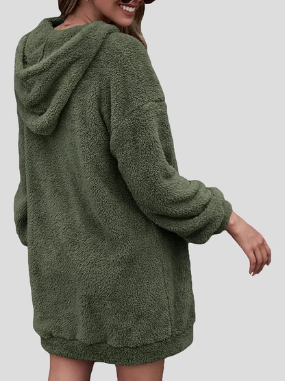 Robe Longue à Capuche et Poches pour Femme – Élégance Décontractée